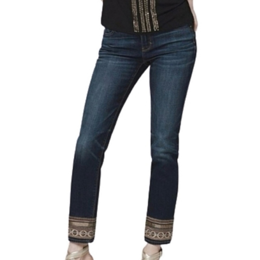 White House Black Market The Straight Crop Denim Jeans Size 8